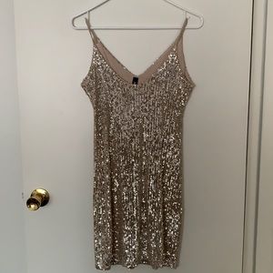 Venti6 - Silver/Cream Short Dress
